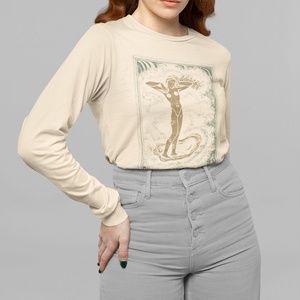The Birth of Venus Vintage Art Print Long Sleeve Graphic Tee T-shirt S M L XL